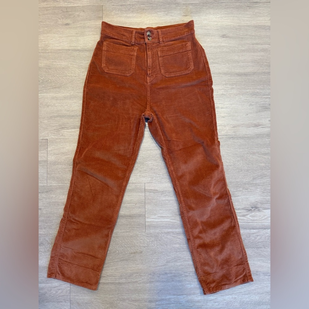 Faherty Orange Corduroy Pants